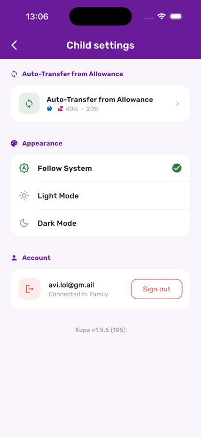 Appearance options in Kupa3